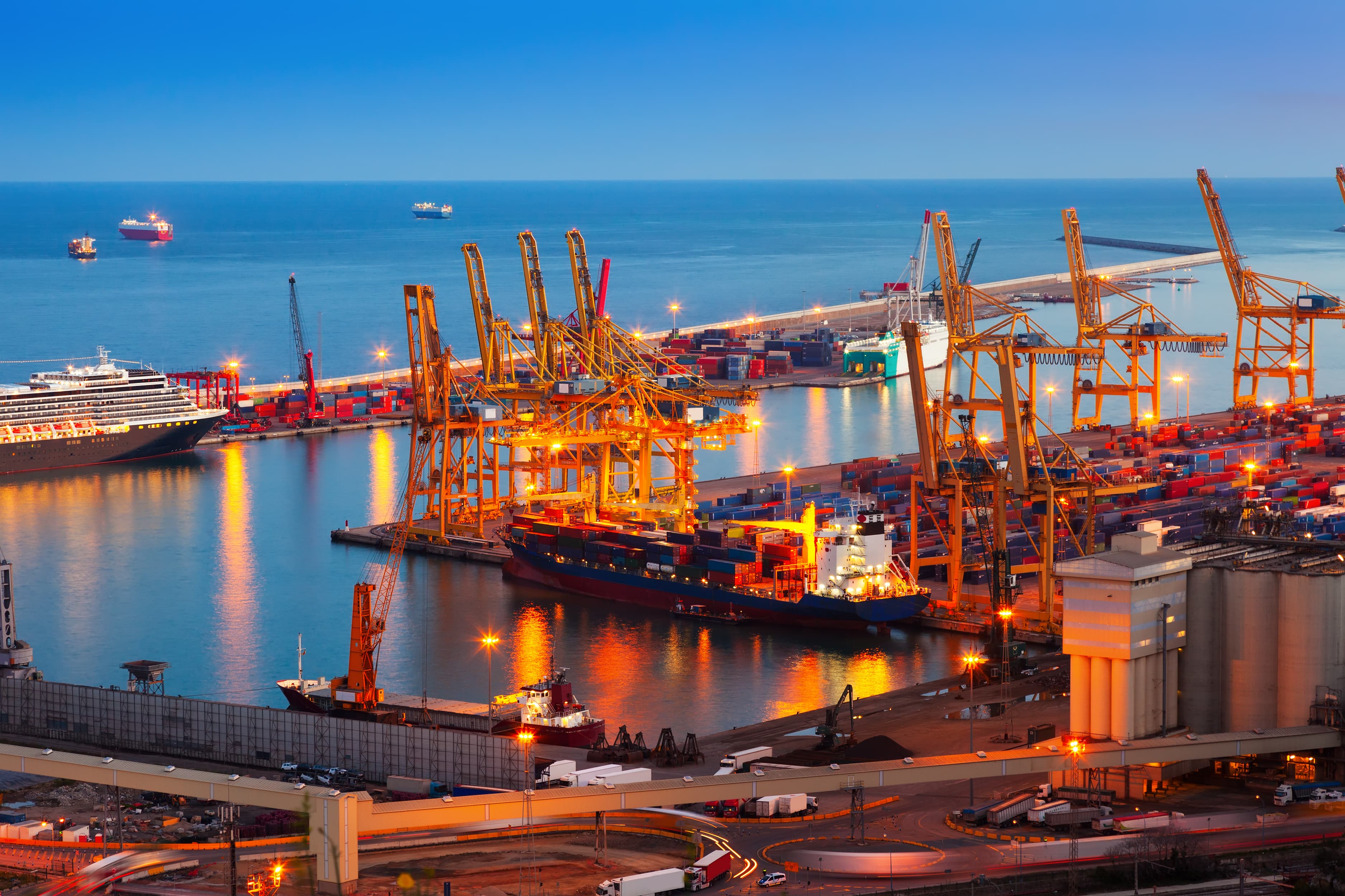 Port operations closeup